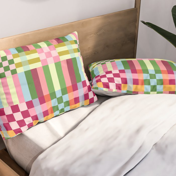  Woven Checks and Stripes - Festive Multi Pillow Sham Gallery Image 2