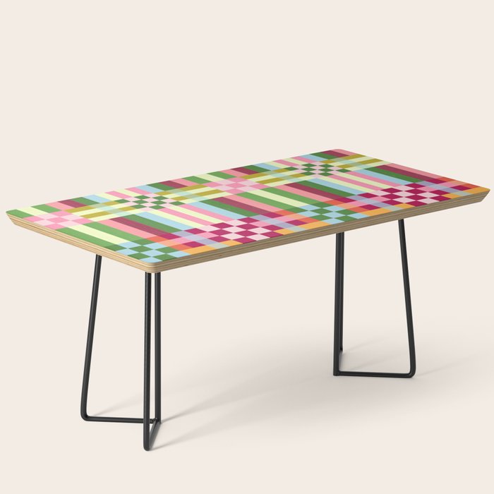  Woven Checks and Stripes - Festive Multi Coffee Table Gallery Image 1