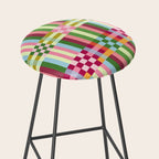  Woven Checks and Stripes - Festive Multi Stool Gallery Image 2