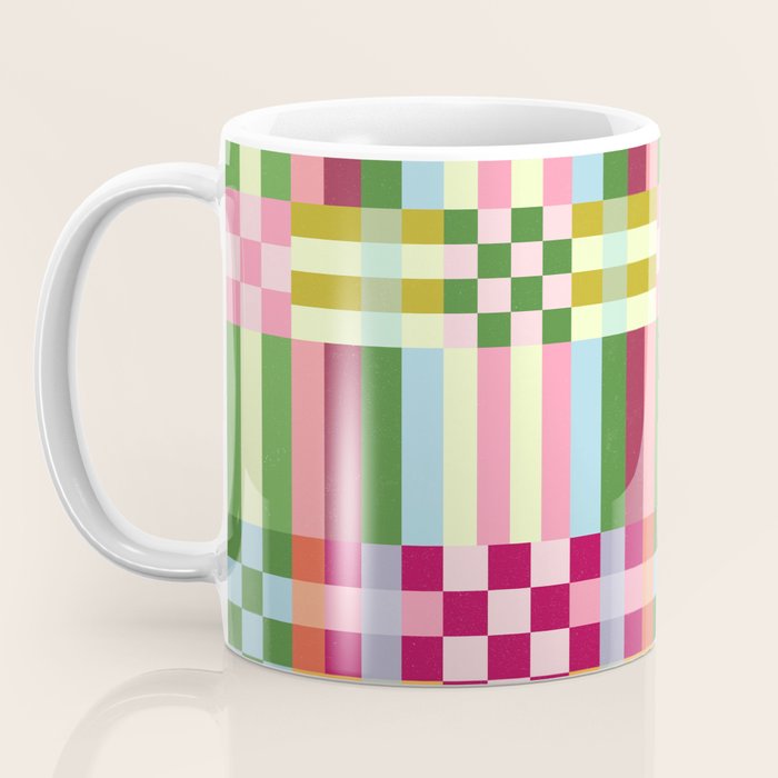  Woven Checks and Stripes - Festive Multi Coffee Mug Gallery Image 3