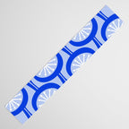 Mid Century Modern Atomic Drops Light Blue Royal Blue Table Runner Gallery Image 3