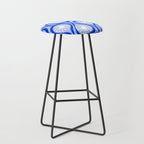 Mid Century Modern Atomic Drops Light Blue Royal Blue Stool Gallery Image 1