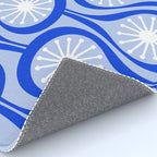 Mid Century Modern Atomic Drops Light Blue Royal Blue Rug Gallery Image 4