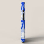 Mid Century Modern Atomic Drops Light Blue Royal Blue iPhone Case Gallery Image 2