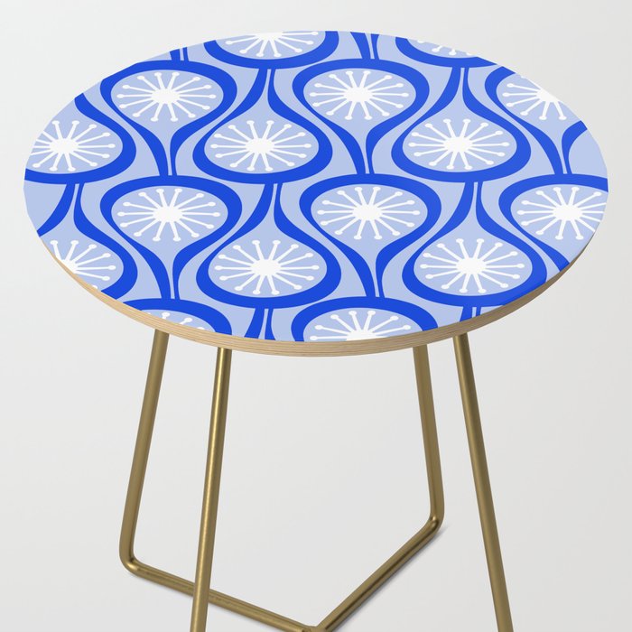 Mid Century Modern Atomic Drops Light Blue Royal Blue Side Table Gallery Image 2