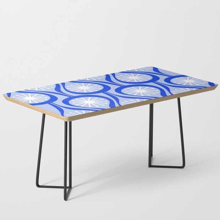 Mid Century Modern Atomic Drops Light Blue Royal Blue Coffee Table Gallery Image 1