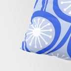Mid Century Modern Atomic Drops Light Blue Royal Blue Pillow Sham Gallery Image 4