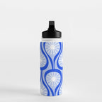 Mid Century Modern Atomic Drops Light Blue Royal Blue Water Bottle Gallery Image 3