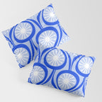 Mid Century Modern Atomic Drops Light Blue Royal Blue Pillow Sham Gallery Image 3