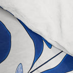 Blue Floral Print Minimalist Japanese Wall Art Comforter Gallery Image 4