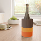 Minimal 70s Color Block in Dark Brown and Orange Tones Wine Chiller Gallery Image 4