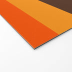 Minimal 70s Color Block in Dark Brown and Orange Tones Welcome Mat Gallery Image 2