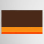 Minimal 70s Color Block in Dark Brown and Orange Tones Tablecloth Gallery Image 2
