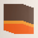 Minimal 70s Color Block in Dark Brown and Orange Tones Wrapping Paper Gallery Image 3