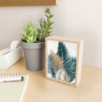 Gold and Green Palm Leaves Mini Art Print Gallery Image 2