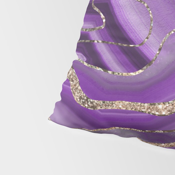 Purple Gray Agate Gold Glitter Glam #1 (Faux Glitter) #marble #decor #art #society6 Pillow Sham Gallery Image 4
