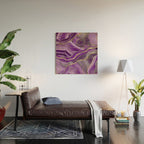 Purple Gray Agate Gold Glitter Glam #1 (Faux Glitter) #marble #decor #art #society6 Wood Wall Art Gallery Image 2