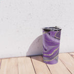 Purple Gray Agate Gold Glitter Glam #1 (Faux Glitter) #marble #decor #art #society6 Travel Mug Gallery Image 4