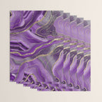 Purple Gray Agate Gold Glitter Glam #1 (Faux Glitter) #marble #decor #art #society6 Wrapping Paper Gallery Image 3