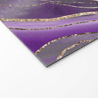 Purple Gray Agate Gold Glitter Glam #1 (Faux Glitter) #marble #decor #art #society6 Welcome Mat Gallery Image 2