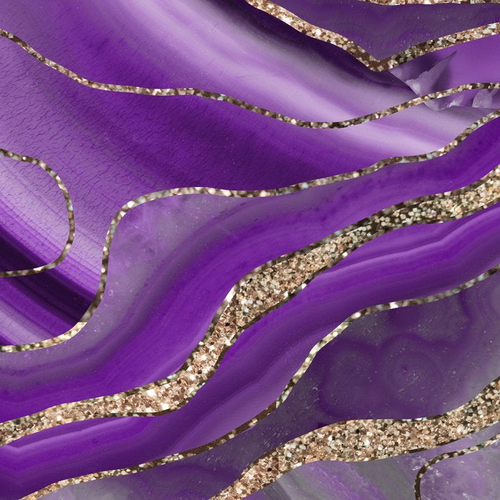 Purple Gray Agate Gold Glitter Glam #1 (Faux Glitter) #marble #decor #art #society6 Coffee Mug Gallery Image 2