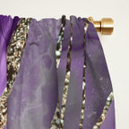 Purple Gray Agate Gold Glitter Glam #1 (Faux Glitter) #marble #decor #art #society6 Window Curtain Gallery Image 2