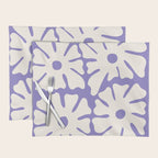Mid-Century Flowers in Blue & White Placemat Gallery Image 1