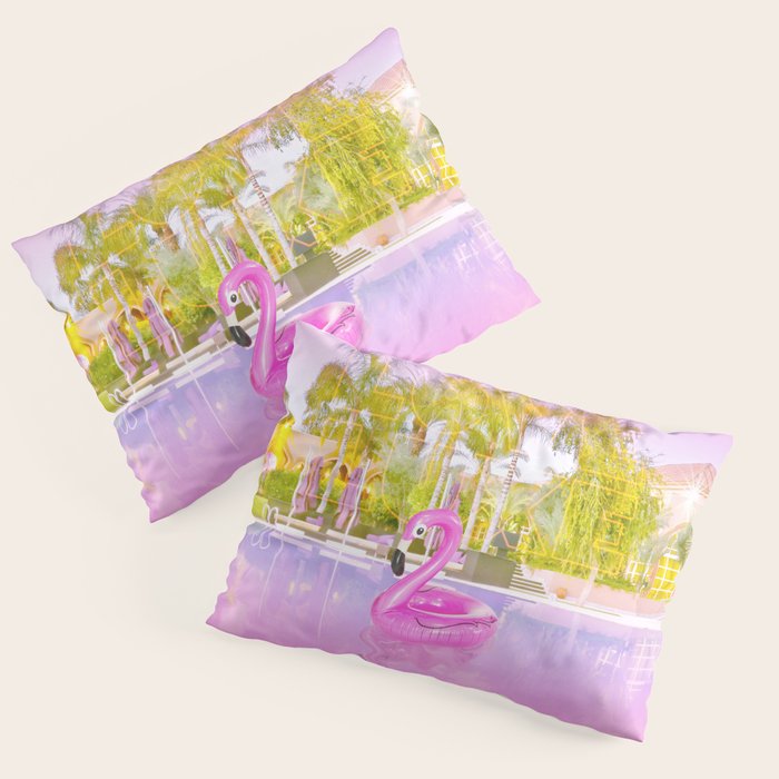 Pink Flamingo Pillow Sham Gallery Image 1