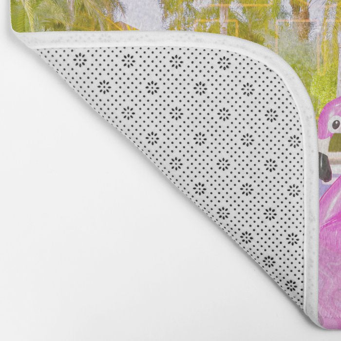 Pink Flamingo Bath Mat Gallery Image 2