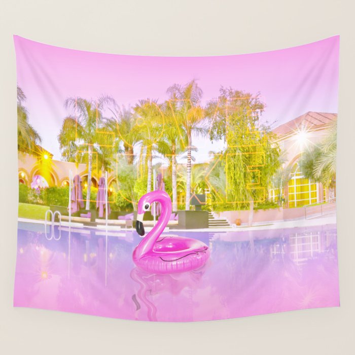 Pink Flamingo Wall Tapestry Gallery Image 4