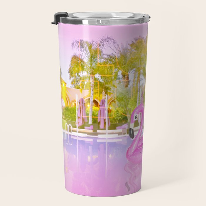 Pink Flamingo Travel Mug Gallery Image 3