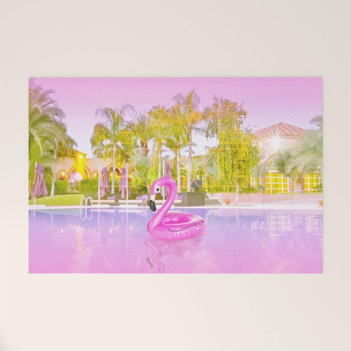 Pink Flamingo Welcome Mat Gallery Image 1