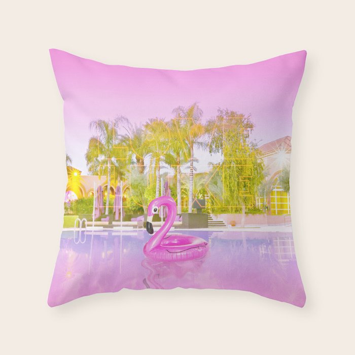 Pink Flamingo Throw Pillow Gallery Image 6