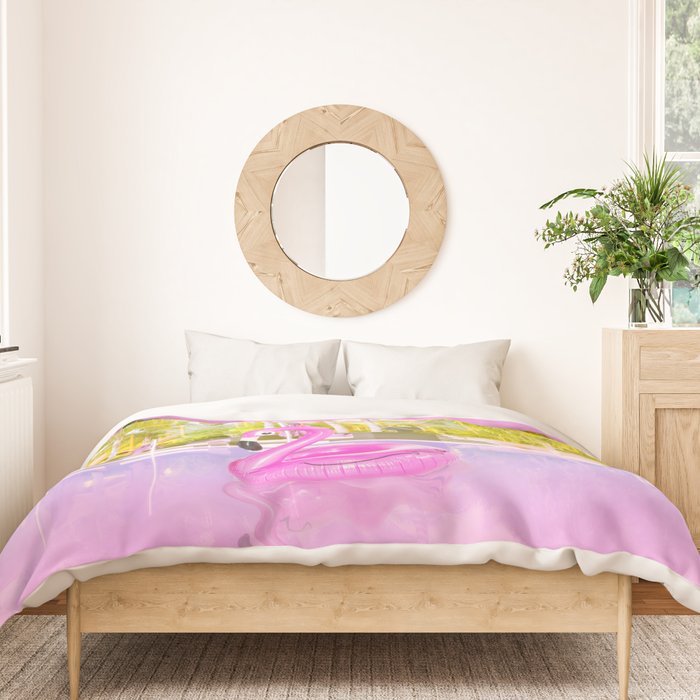 Pink Flamingo Duvet Cover Gallery Image 3