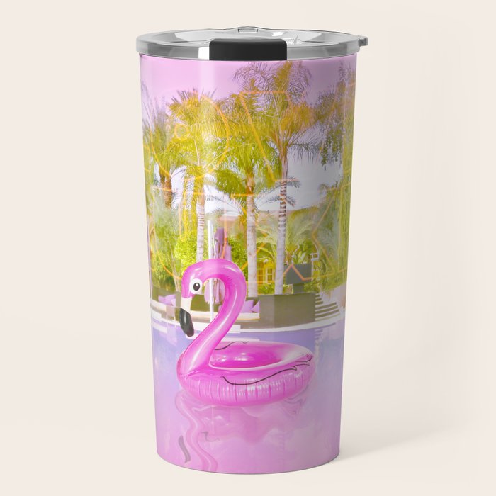 Pink Flamingo Travel Mug Gallery Image 1
