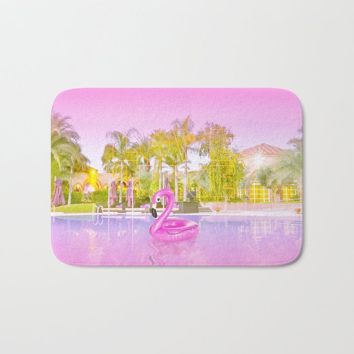 Pink Flamingo Bath Mat Gallery Image 1