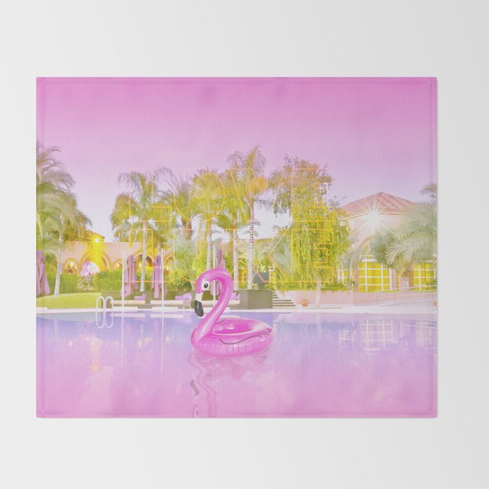 Pink Flamingo Throw Blanket Gallery Image 2