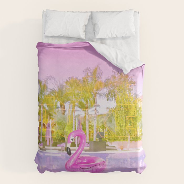 Pink Flamingo Duvet Cover
