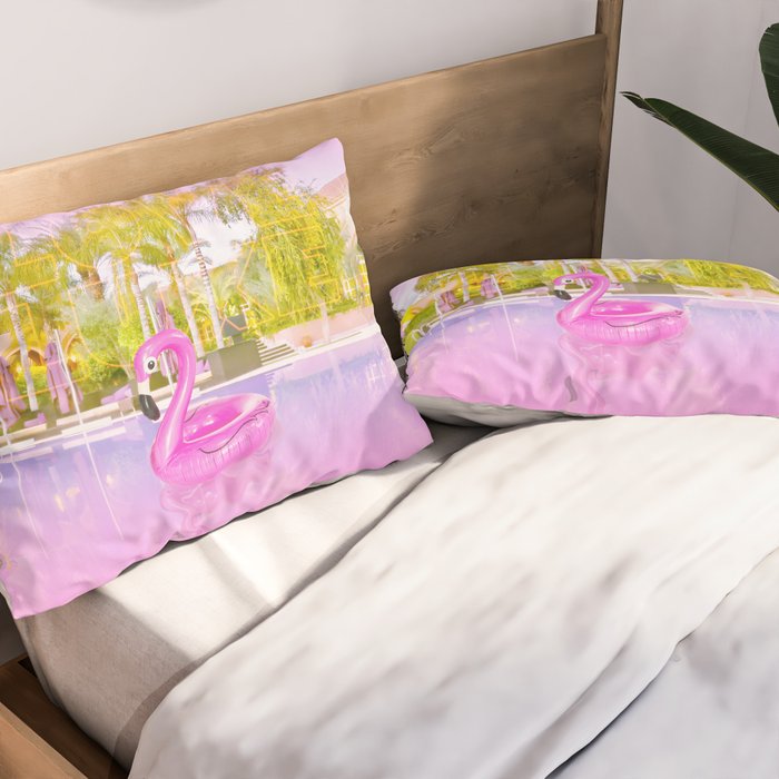 Pink Flamingo Pillow Sham Gallery Image 2