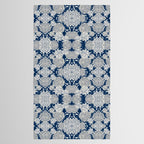 Leaves and Blooms, Blue and Gray Tablecloth Gallery Image 2