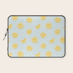 Vintage lemon fruit slice pattern Laptop Sleeve Gallery Image 1