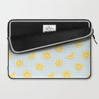 Vintage lemon fruit slice pattern Laptop Sleeve Gallery Image 2