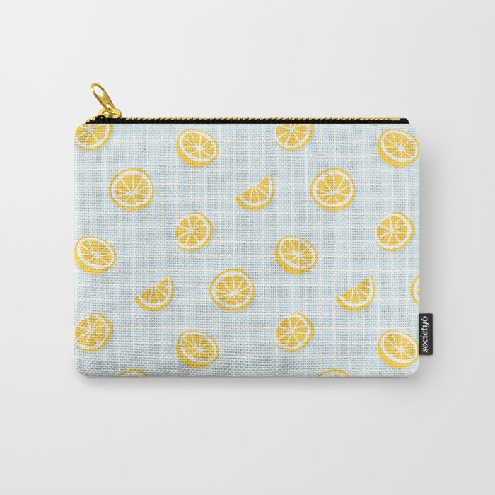 Vintage lemon fruit slice pattern Carry All Pouch Gallery Image 1