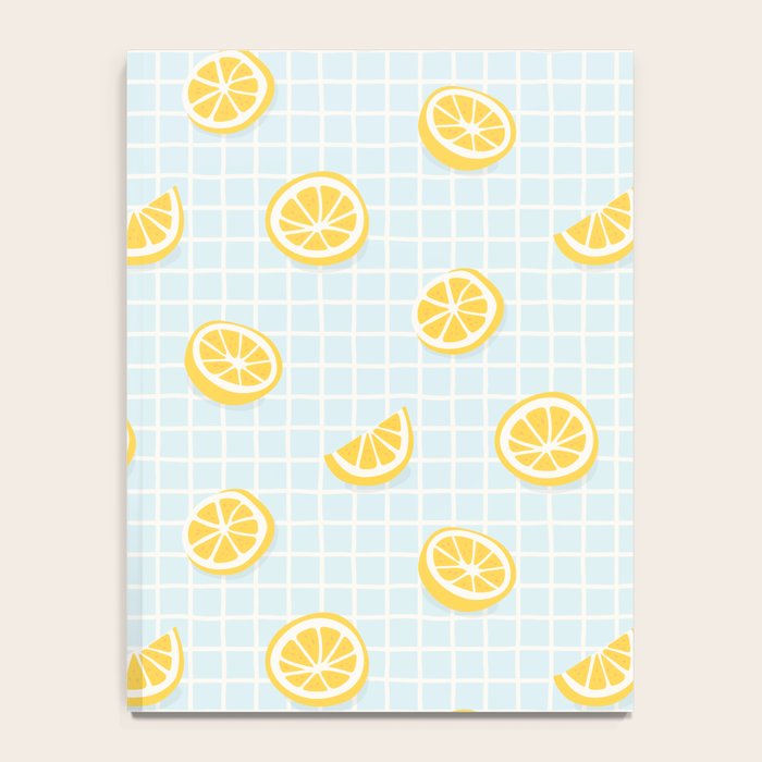Vintage lemon fruit slice pattern Notebook Gallery Image 4