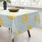Vintage lemon fruit slice pattern Tablecloth Gallery Image 3