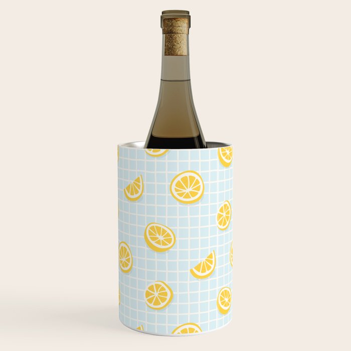 Vintage lemon fruit slice pattern Wine Chiller Gallery Image 2