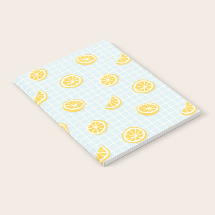 Vintage lemon fruit slice pattern Notebook Gallery Image 1