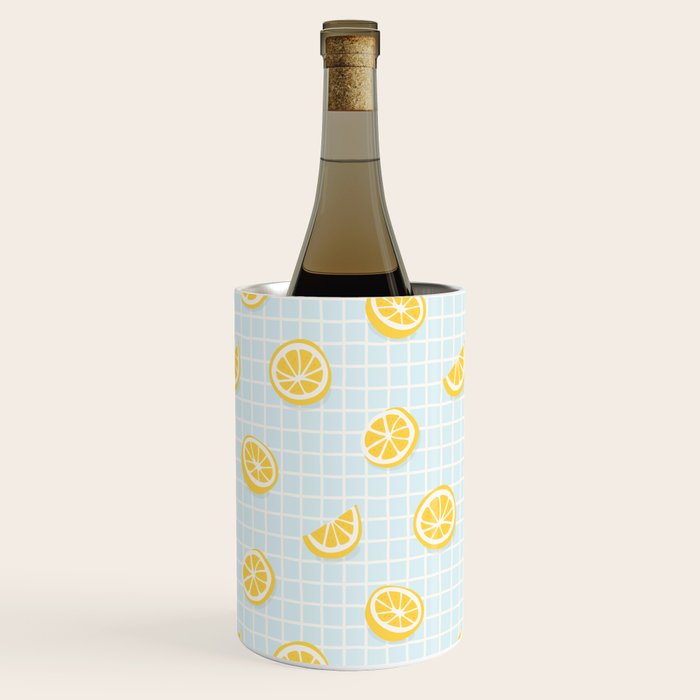 Vintage lemon fruit slice pattern Wine Chiller Gallery Image 3