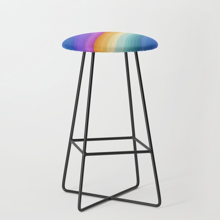 Wavy Stripes XVI - Ombre Rainbow Stool Gallery Image 1