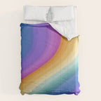 Wavy Stripes XVI - Ombre Rainbow Comforter Gallery Image 6